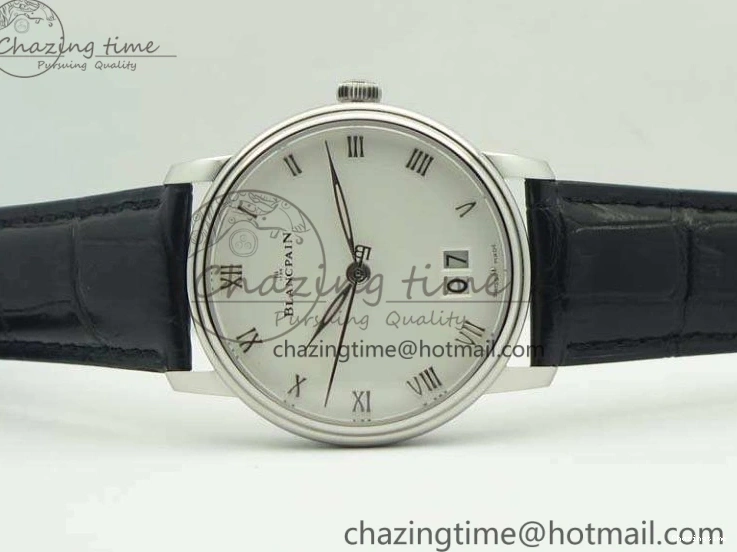 0305 SportInspired Villeret 6669 SS HG 1:1 Best Edition White Dial On Leather Strap V 8099
